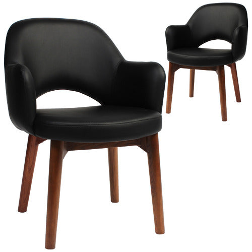 BRIGHT SIDE FURNITURE RICHMOND FAUX LEATHER ARMCHAIRS (SET OF 2)