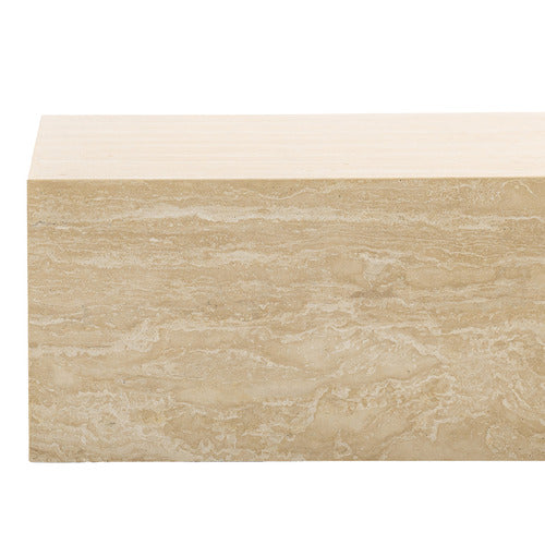 CONTINENTAL DESIGNS RODGER TURKISH TRAVERTINE COFFEE TABLE