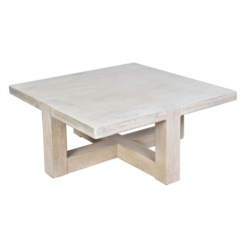 CHARTWELL HOME ROLLINS SQUARE RECYCLED ELM WOOD COFFEE TABLE