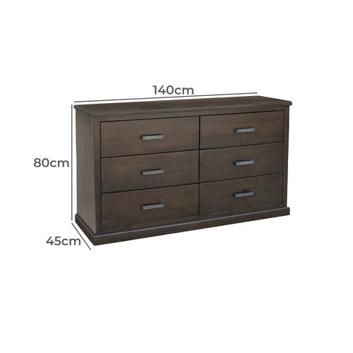 HAWTHORNE HOME ROMERO 6 DRAWER CHEST