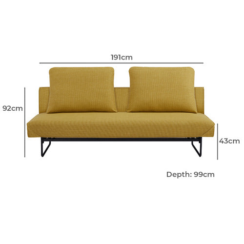 MIKASA FURNITURE ROSCOE 3 SEATER DOUBLE SOFA BED