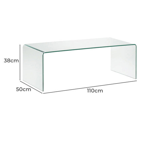LINEA FURNITURE ROSCOE II GLASS COFFEE TABLE