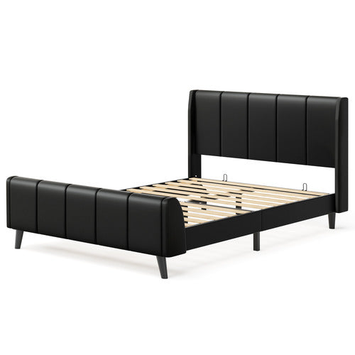 HOXTON ROOM ROSS FAUX LEATHER PLATFORM BED