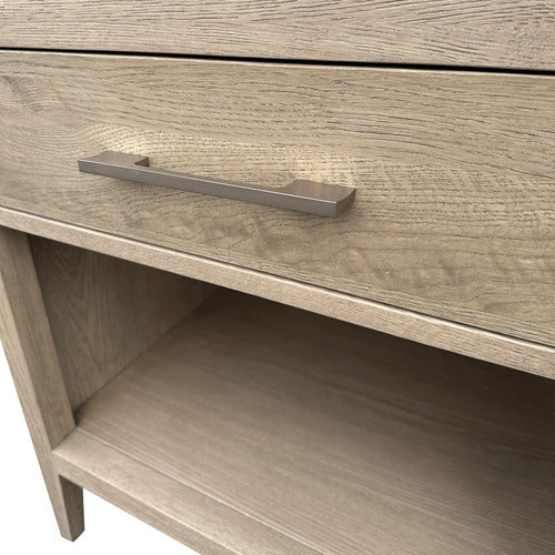 HAMILTON FURNITURE ROWAN OAK WOOD BEDSIDE TABLE