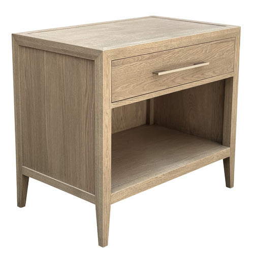 HAMILTON FURNITURE ROWAN II OAK WOOD BEDSIDE TABLE