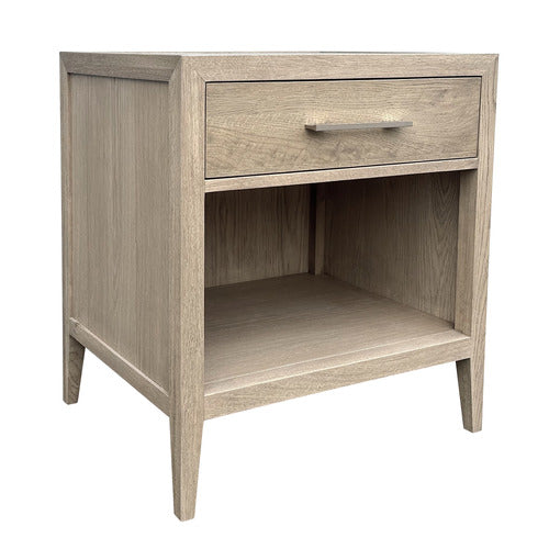 HAMILTON FURNITURE ROWAN OAK WOOD BEDSIDE TABLE