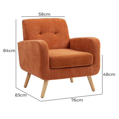 EVIE HOME ROWAN UPHOLSTERED ARMCHAIR