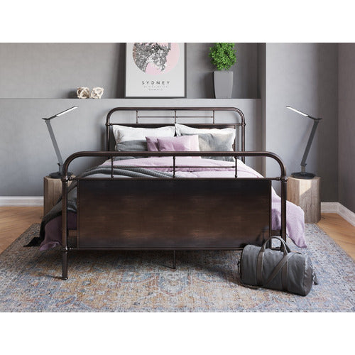 RAWSON & CO RUSTIC BROWN KINGSTON METAL BED FRAME