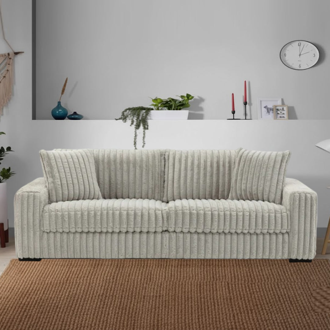 SACHA FABRIC 3.5 SEATER SOFA LIGHT GREY
