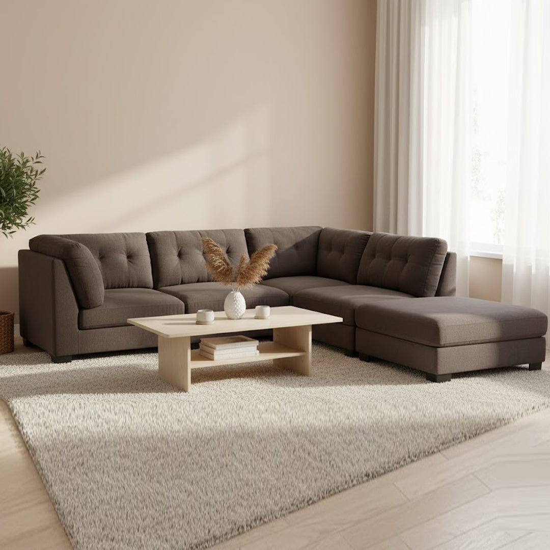 SANDS 5 PIECE CORNER SUITE BLACK