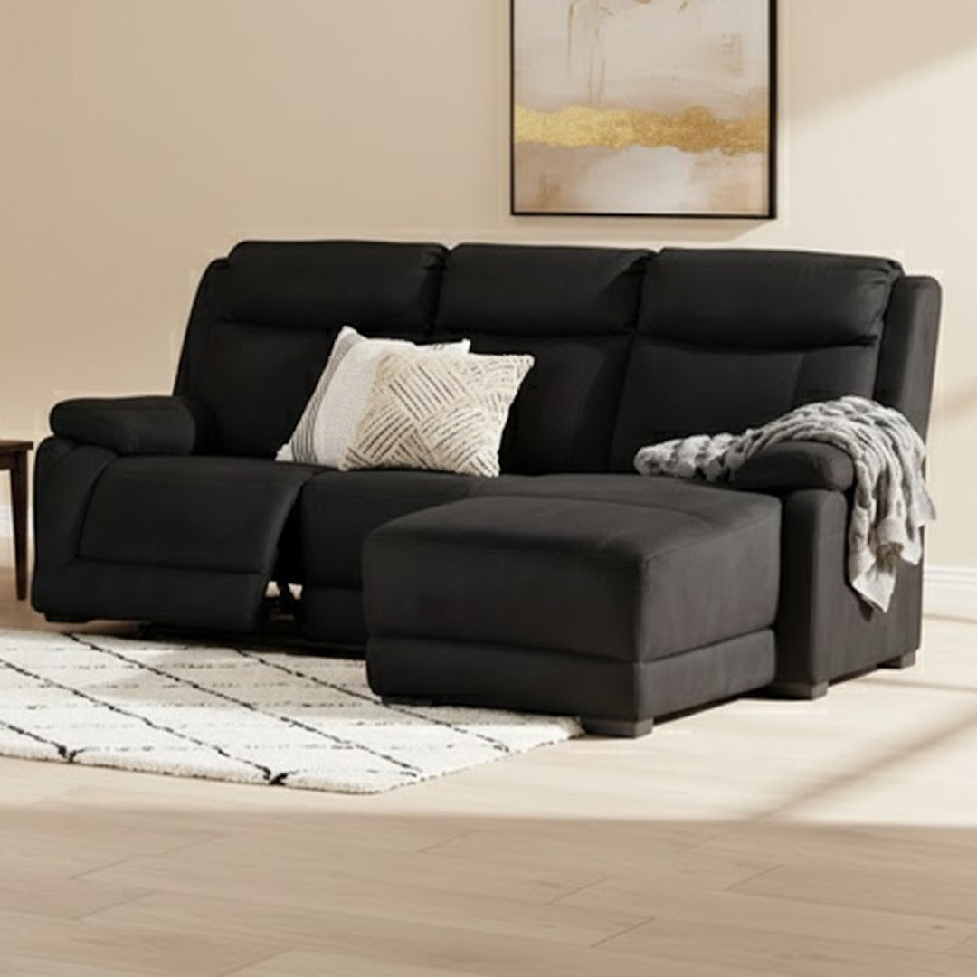 SAN MARCO FABRIC 3 SEATER RHF CHAISE BLACK
