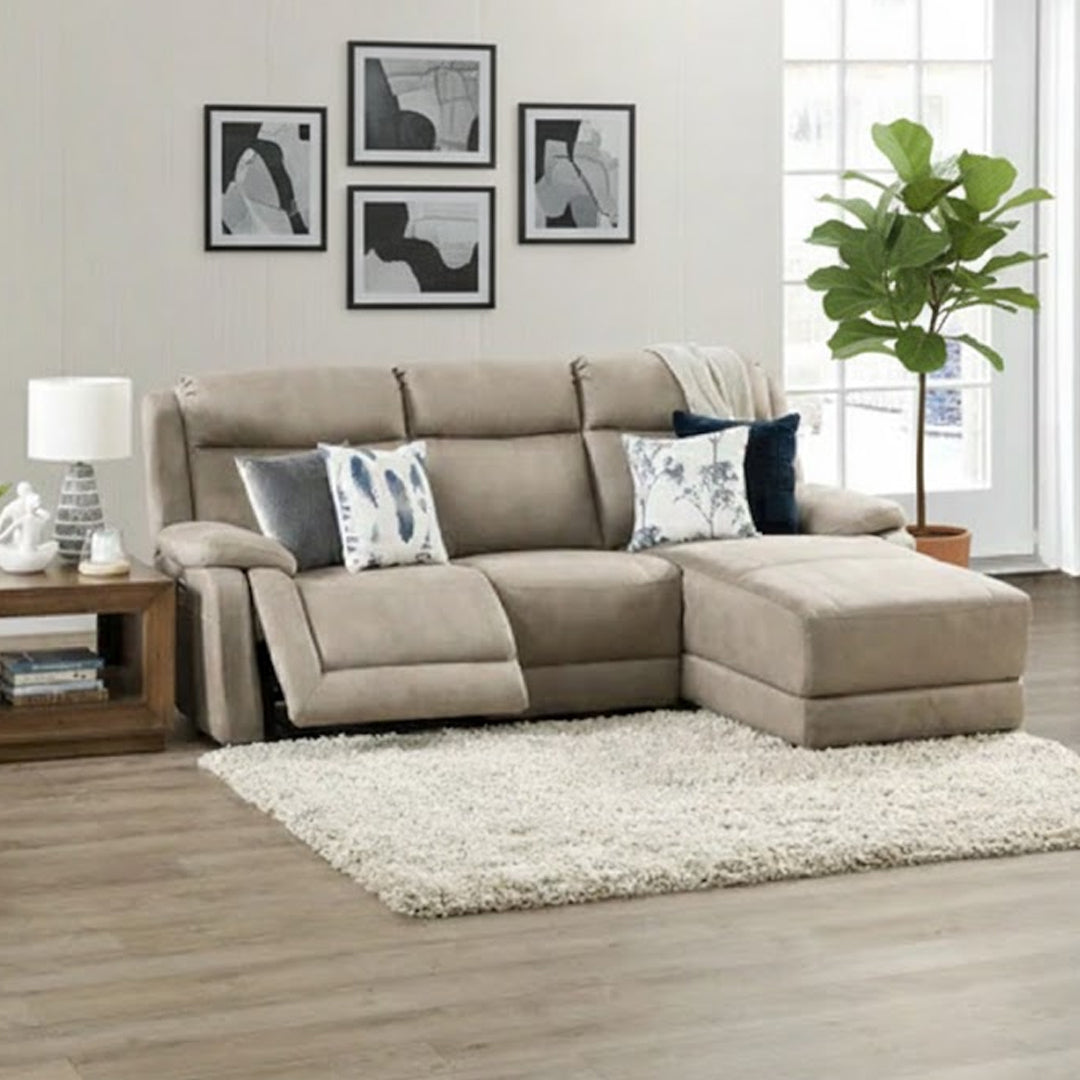 SAN MARCO FABRIC 3 SEATER RIGHT-HAND FACING CHAISE STONE