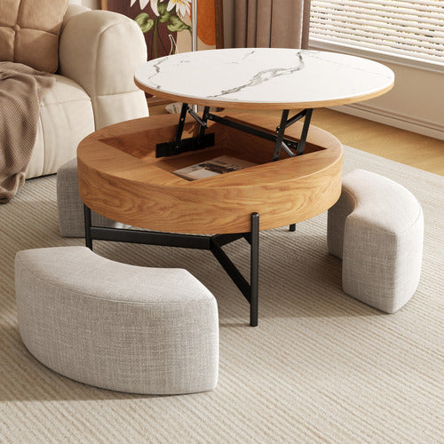 SHIRLEY LANE FURNITURE 4 PIECE ABUELA OTTOMAN & COFFEE TABLE SET