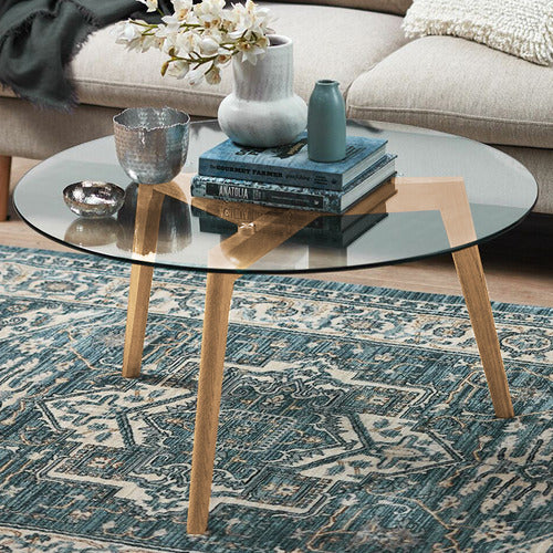 STAD GLASS TOP COFFEE TABLE
