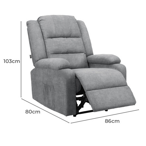 LIVING FUSION SABRINA UPHOLSTERED RECLINER CHAIR