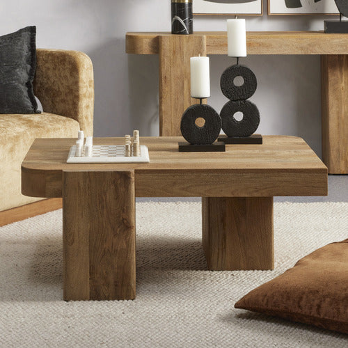 THE HOME COLLECTIVE SADIE MANGO WOOD COFFEE TABLE