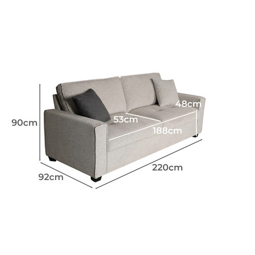 SOUTHERN STYLERS SAMI 3 SEATER UPHOLSTERED SOFA
