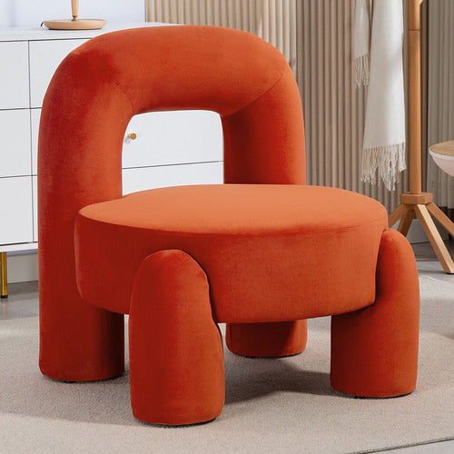 EVIE HOME SAMIR VELVET ACCENT CHAIR