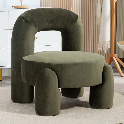 EVIE HOME SAMIR VELVET ACCENT CHAIR