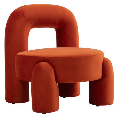 EVIE HOME SAMIR VELVET ACCENT CHAIR