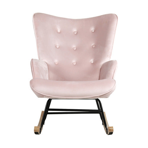 LIVING FUSION SANDY VELVET ROCKING CHAIR