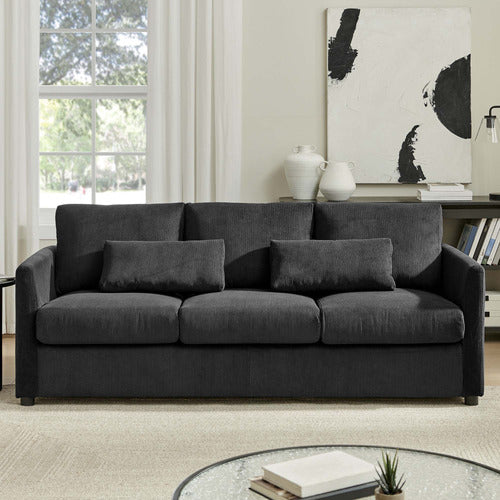 CORE LIVING SAULE 3 SEATER CORDUROY SOFA