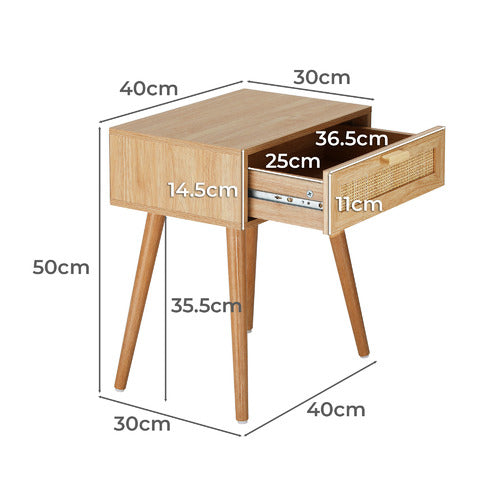 LIVING FUSION HOLLY SLIM BEDSIDE TABLE