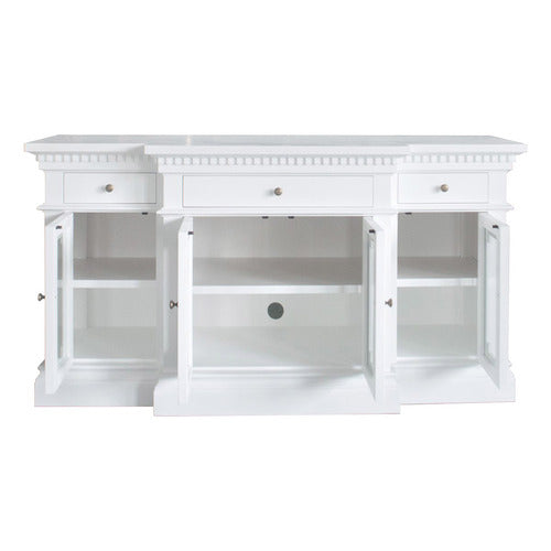 HAMILTON FURNITURE WHITE SEBASTIAN 4 DOOR TV UNIT