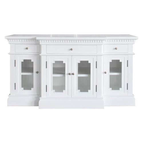 HAMILTON FURNITURE WHITE SEBASTIAN 4 DOOR TV UNIT