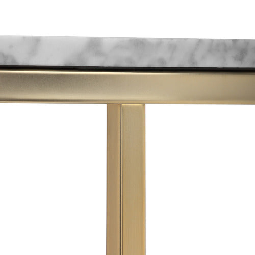 80CM WHITE SERENA ITALIAN CARRARA MARBLE COFFEE TABLE