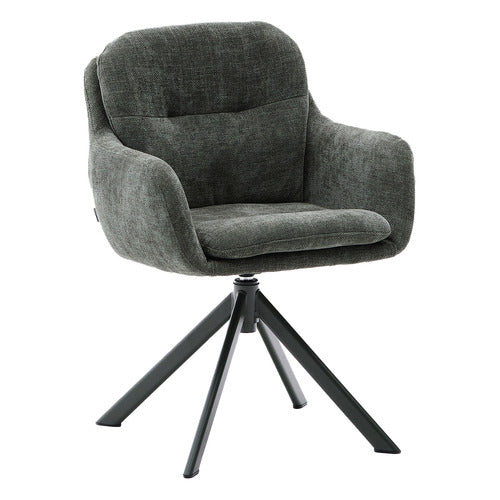 LINEA FURNITURE SEYMOUR CHENILLE SWIVEL ARMCHAIR