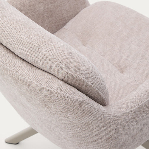LINEA FURNITURE SEYMOUR CHENILLE SWIVEL ARMCHAIR