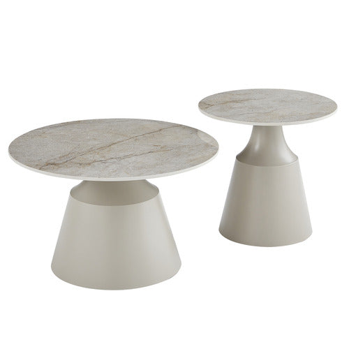 KEYS ROAD DESIGNS 2 PIECE SHARA CERAMIC COFFEE TABLE SET