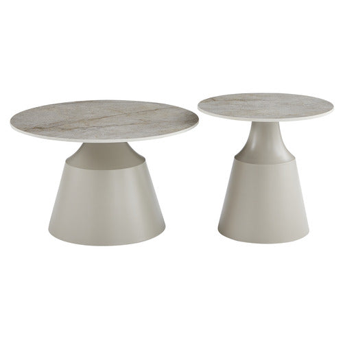 KEYS ROAD DESIGNS 2 PIECE SHARA CERAMIC COFFEE TABLE SET
