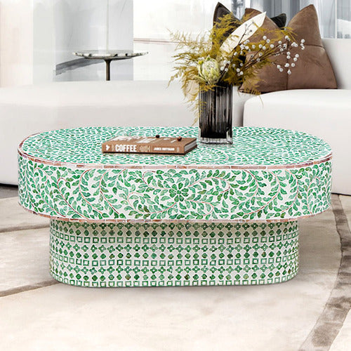 THE DECOR STORE SHEPARD CAPIZ SHELL COFFEE TABLE