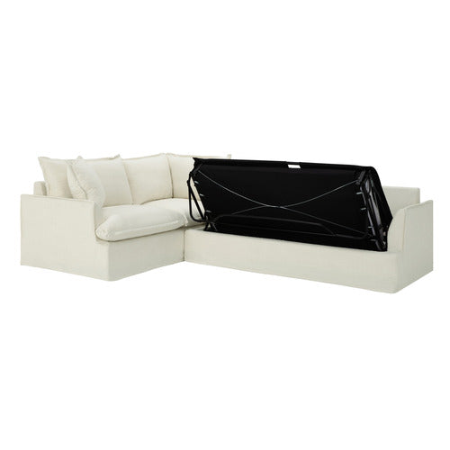 SOFTY PREMIUM 5 SEATER QUEEN SLIPCOVER CORNER SOFA BED