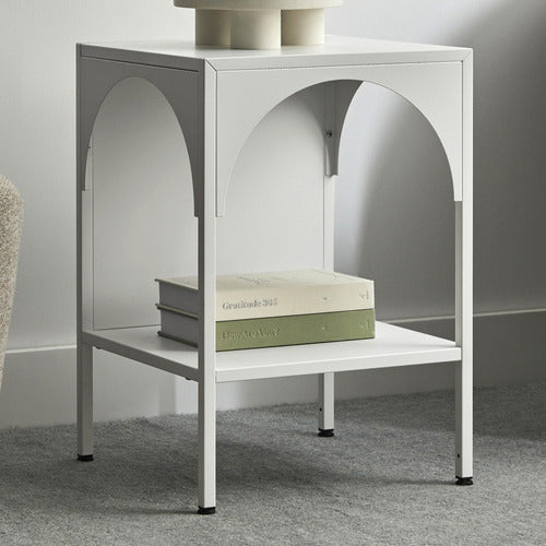 MADDISON LANE SOLANA ALUMINIUM BEDSIDE TABLE