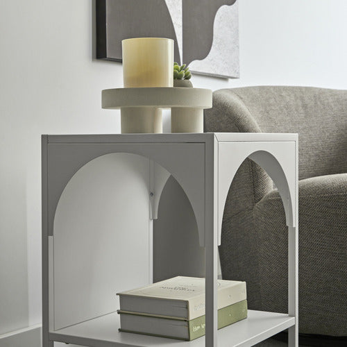 MADDISON LANE SOLANA ALUMINIUM BEDSIDE TABLE