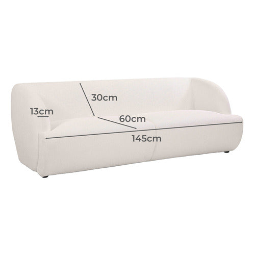 BY DESIGNS SOLEDAD 2 SEATER BOUCLE SOFA
