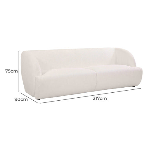 BY DESIGNS SOLEDAD 3 SEATER BOUCLE SOFA