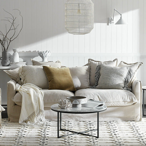 HYDE PARK HOME CUMULUS PREMIUM 3 SEATER COTTON SLIPCOVER SOFA