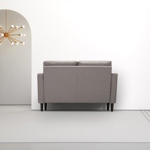 STUDIO HOME STONE GREY WEAVE MID CENTURY 2 SEATER SOFA