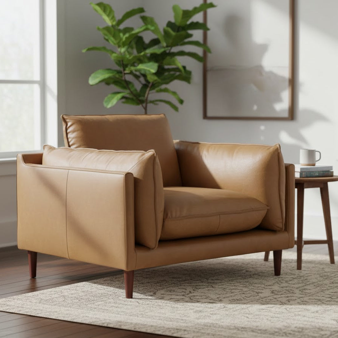 TERRY PREMIUM GENUINE LEATHER ARMCHAIR