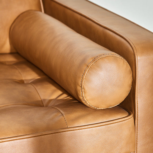 TAN STOCKHOLM FAUX LEATHER SOFA