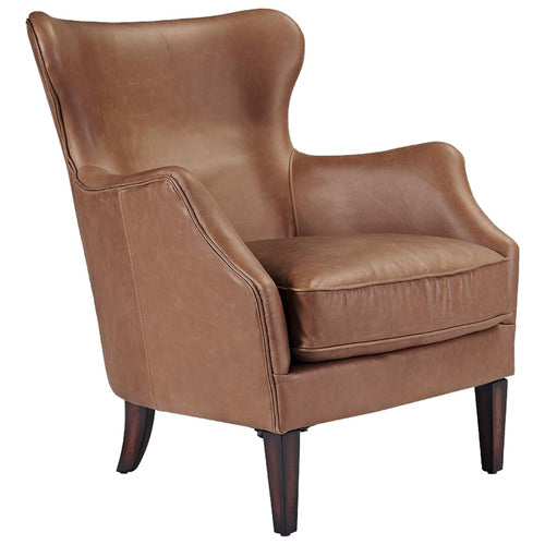 REXINGTON HOME TEGAN COW LEATHER ARMCHAIR