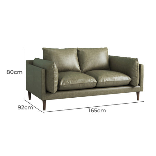 TERRY 2 SEATER GENUINE LEATHER SOFA