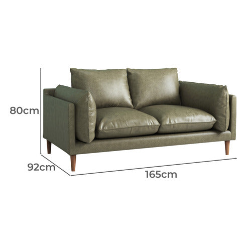 TERRY 2 SEATER GENUINE LEATHER SOFA