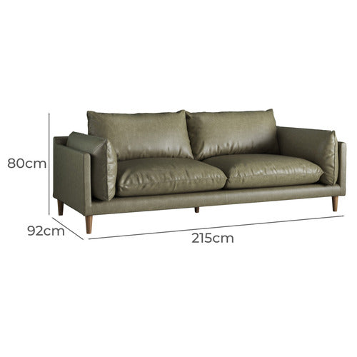 TERRY 3 SEATER GENUINE LEATHER SOFA