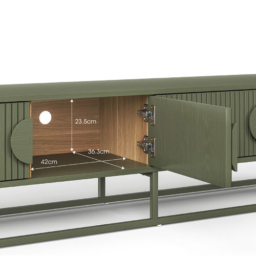 CONTINENTAL DESIGNS TESSA RIPPLE SLATTED TV UNIT