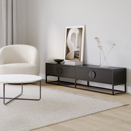 CONTINENTAL DESIGNS TESSA RIPPLE SLATTED TV UNIT